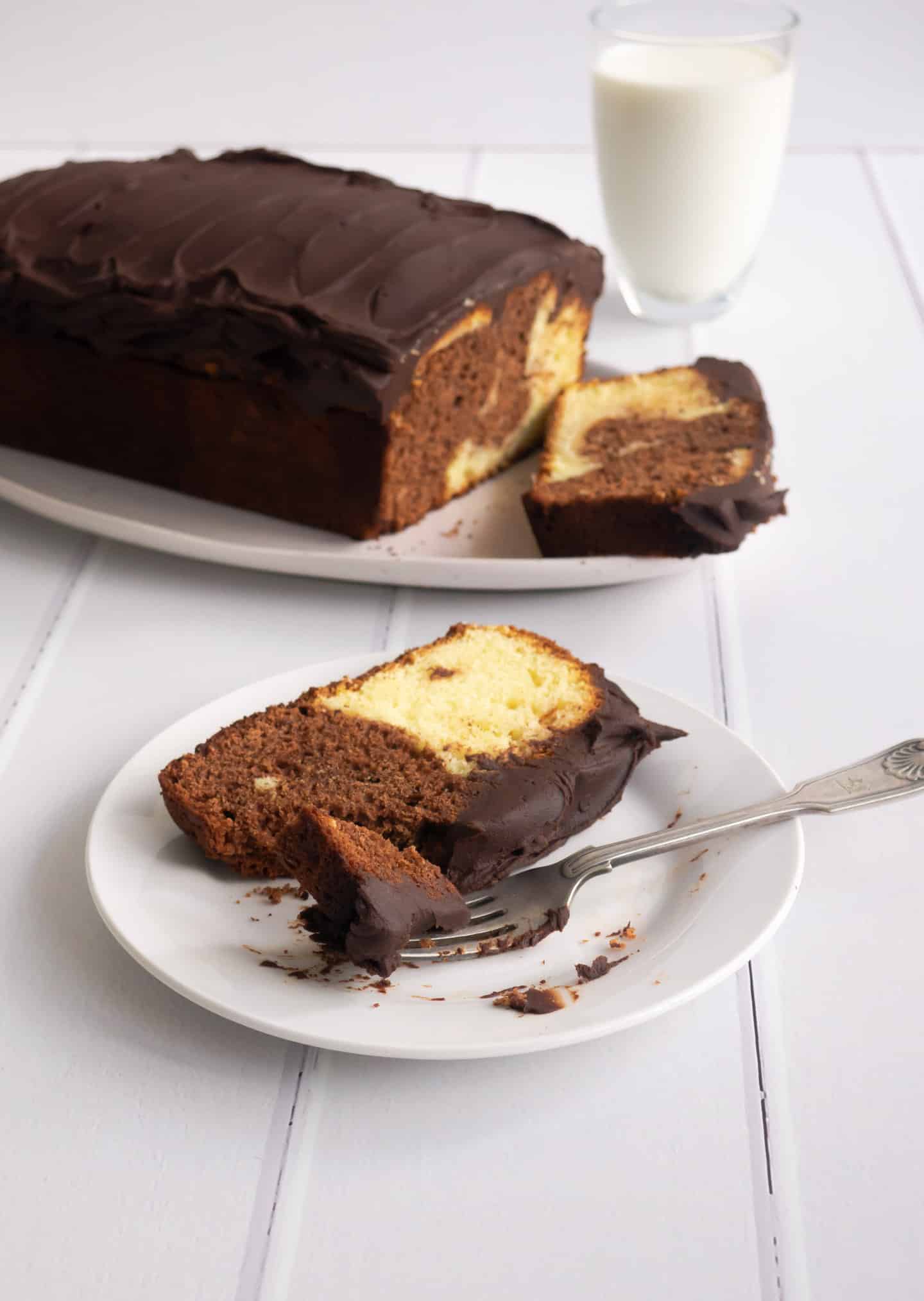 Marble Loaf Cake Sliced