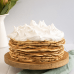 Rogel with lots of dulce de leche and Swiss meringue